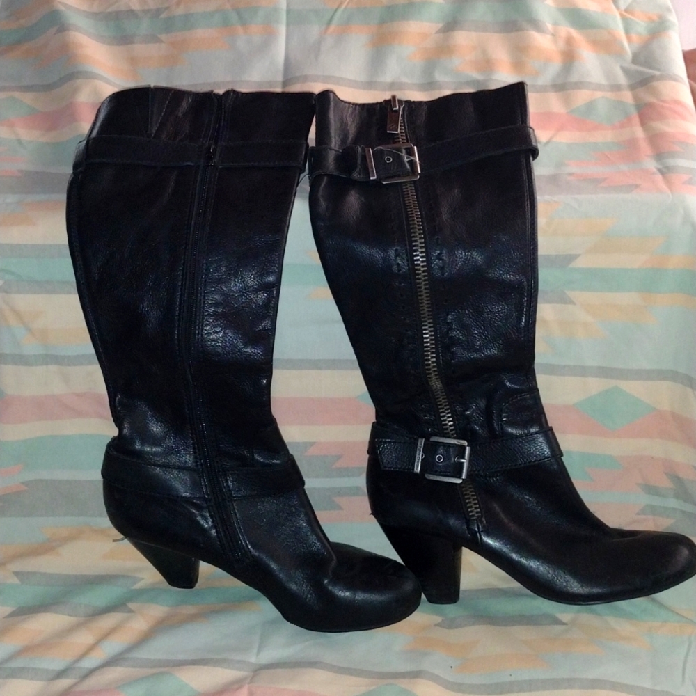 *2for$30*Designer Arturo Chiang tall leather boots size 9.5